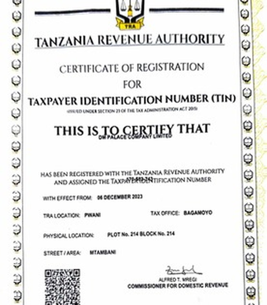 TIN Certificate